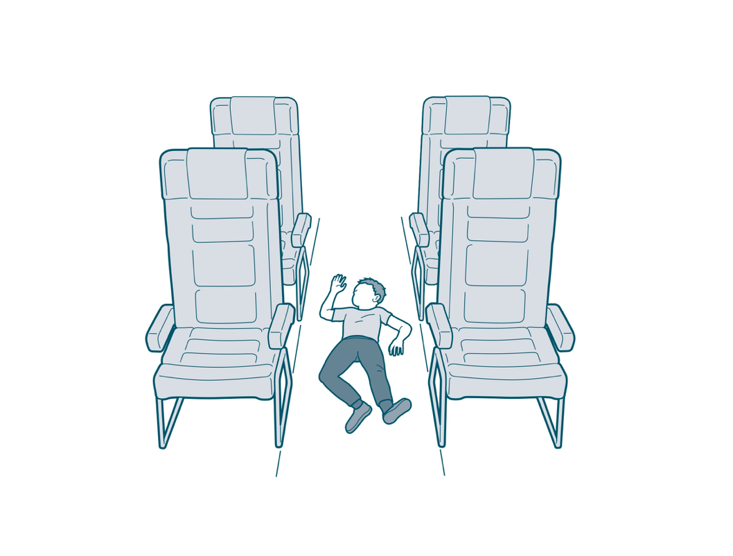 17 Weird Flight Sleeping Positions Recommended by Real Travelers - A life, Peace, Travels, Advice, Laughter (reaction), Technologies, Flight, Curiosity, Longpost