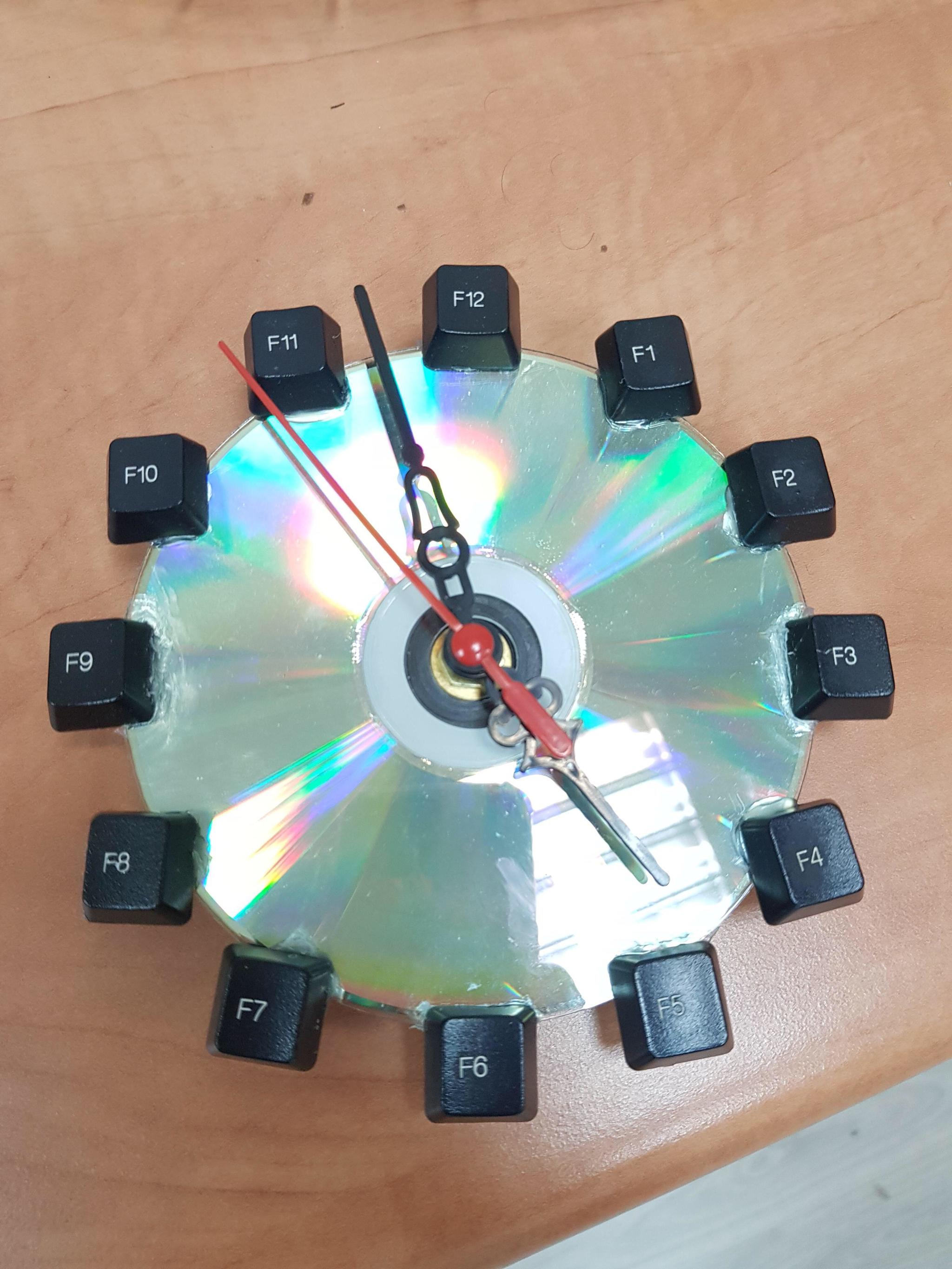 The execution is lame, but the idea itself is not bad - Clock, CD, CD, Button, From the network