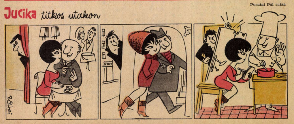 “Jucika” - the social block had its own 4 koma, with everyday problems and eti! (Part No. 9) - Comics, Retro, Hungary, Without words, 60th, Longpost, Jucika