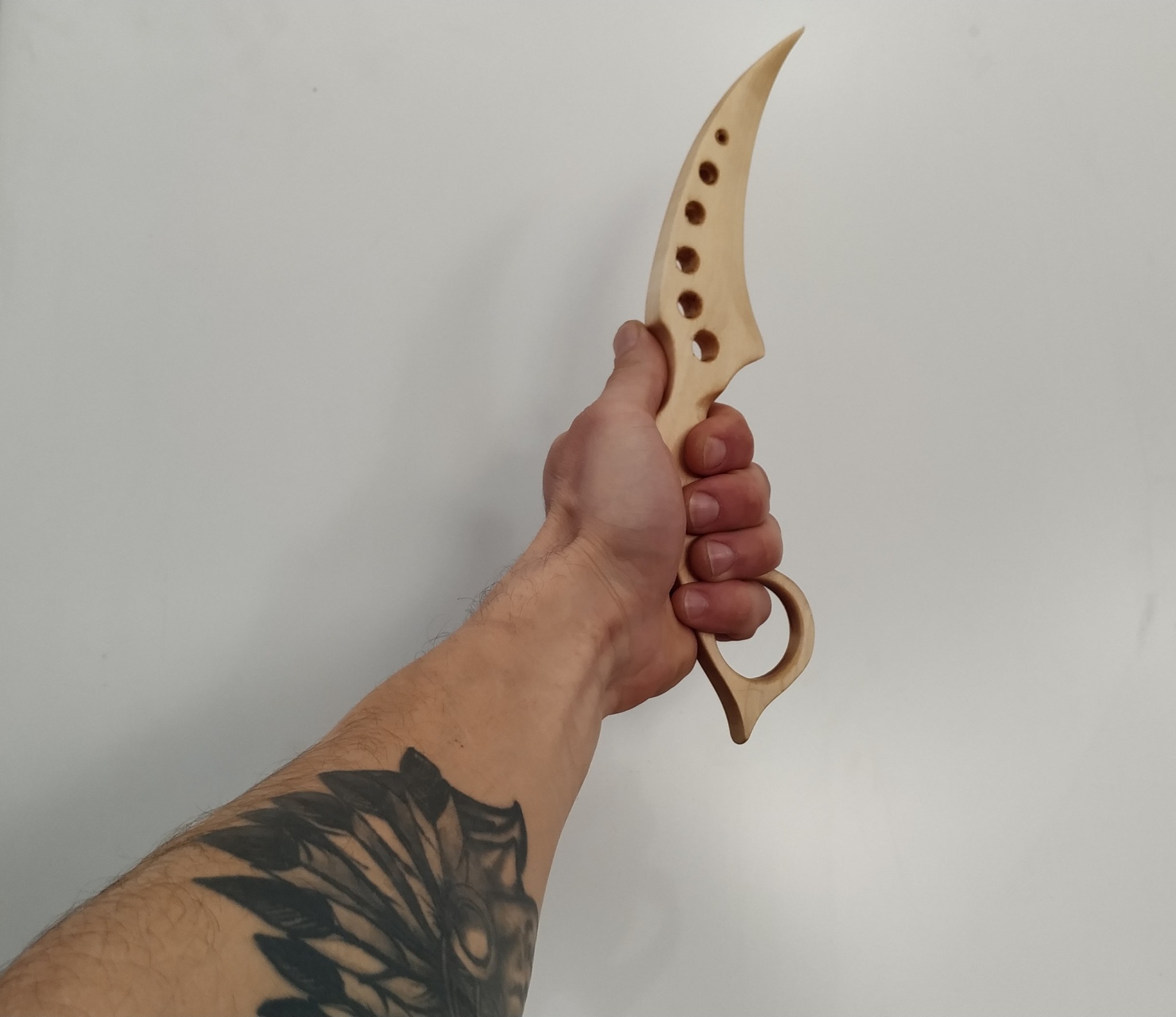 Karambit knife - My, Needlework with process, Needlework without process, Handmade, Knife, Legs, Rukozhop, With your own hands, Video, Longpost