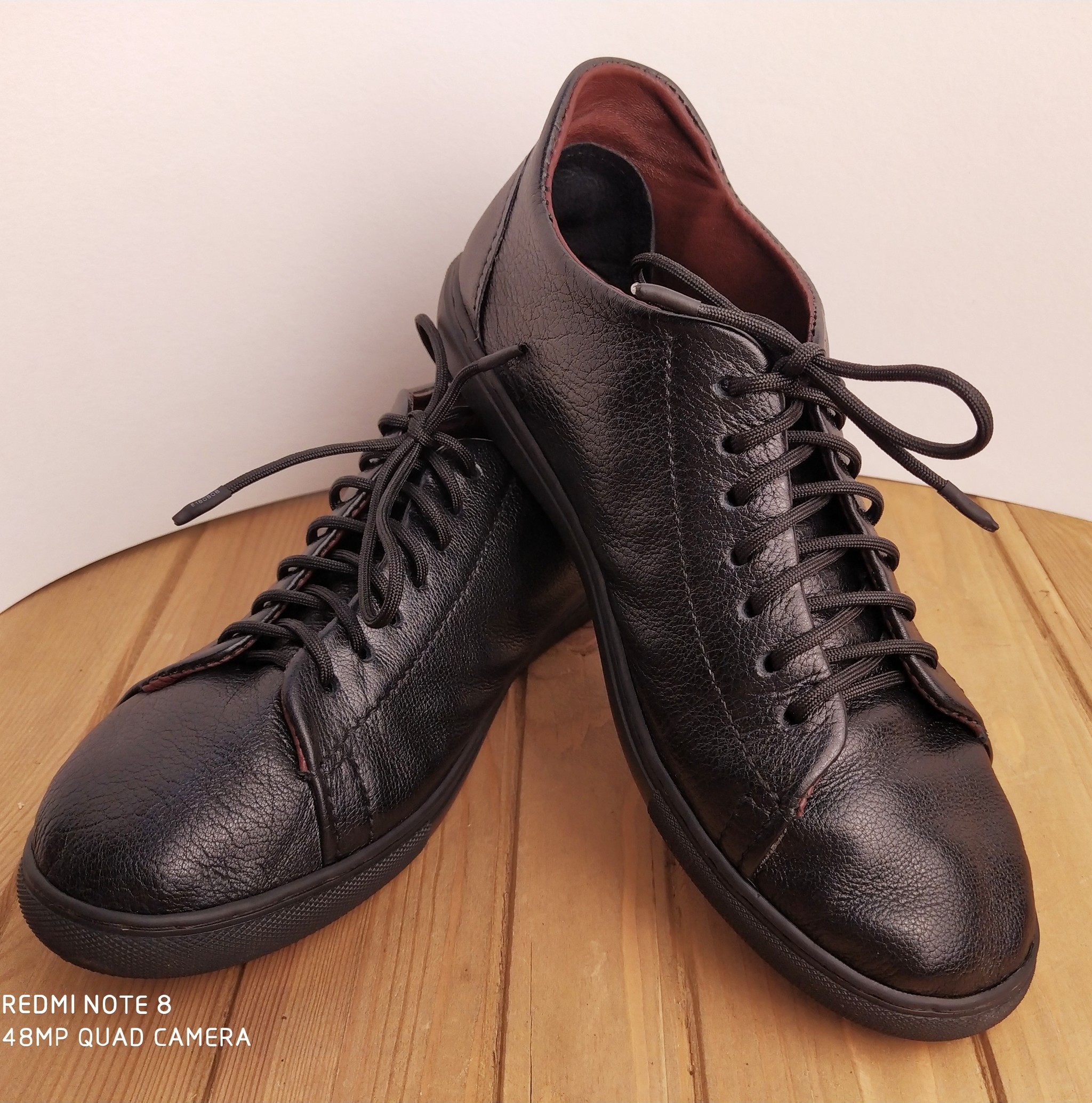 Finished sneakers for work - My, Handmade, Shoes, Natural leather, With your own hands, Longpost