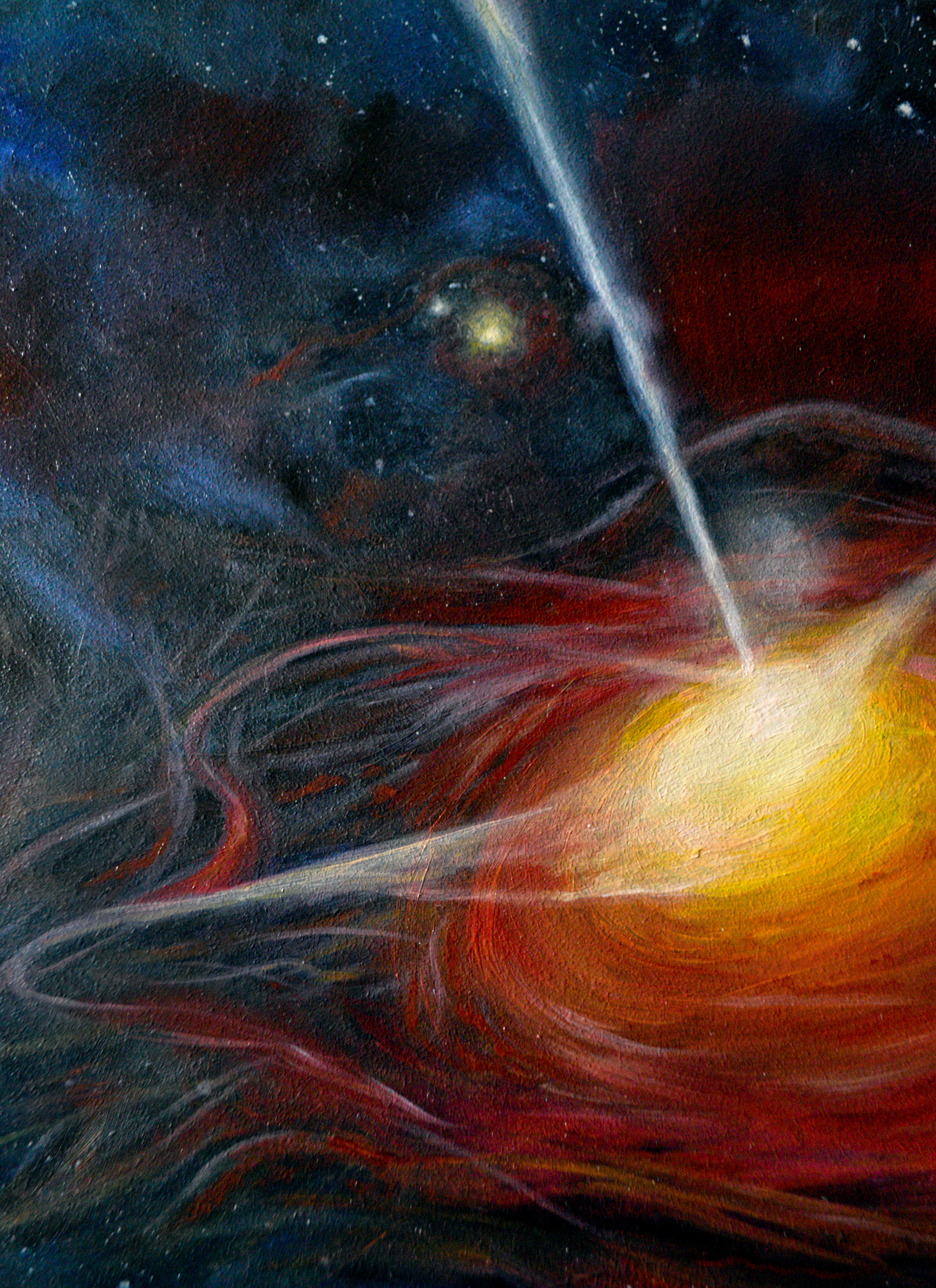 Quasar performed by me - My, Katie Shapo, Quasar (astronomy), Nebula, Space, Oil painting, Art, Longpost