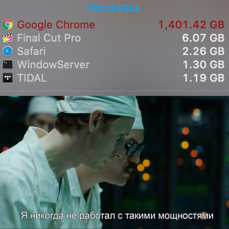 На новом MacPro Google Chrome «сожрал» 1.4 ТБ оперативки - Google Chrome, Mac PRO, Оперативная память