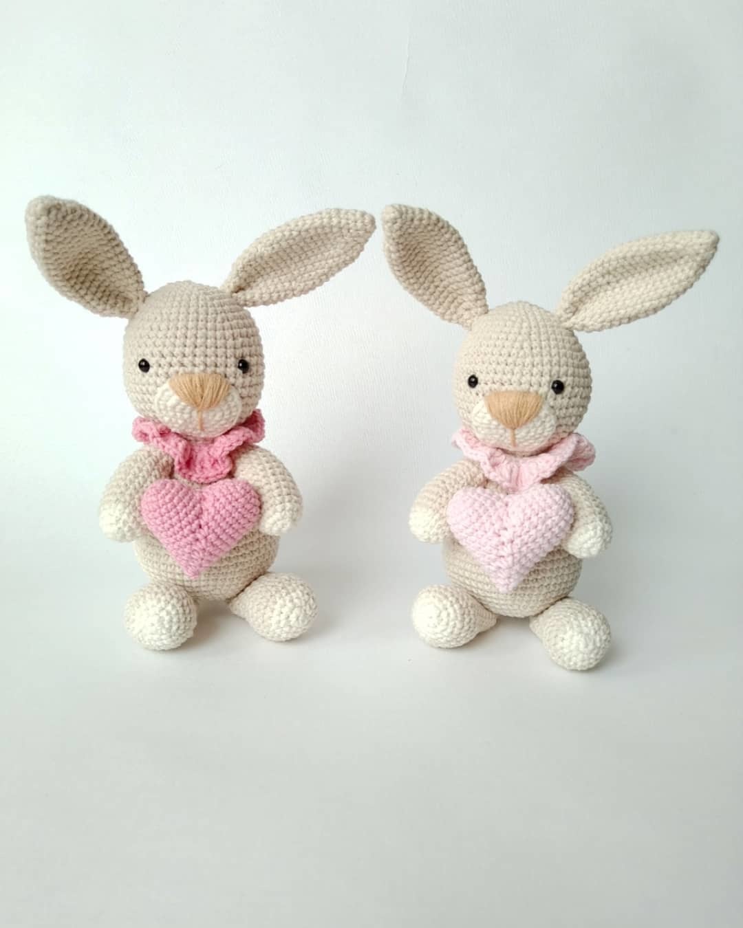 Valentine Bunny - My, Handmade, Needlework without process, Needlework, Knitting, Crochet, Soft toy, Toys, Longpost