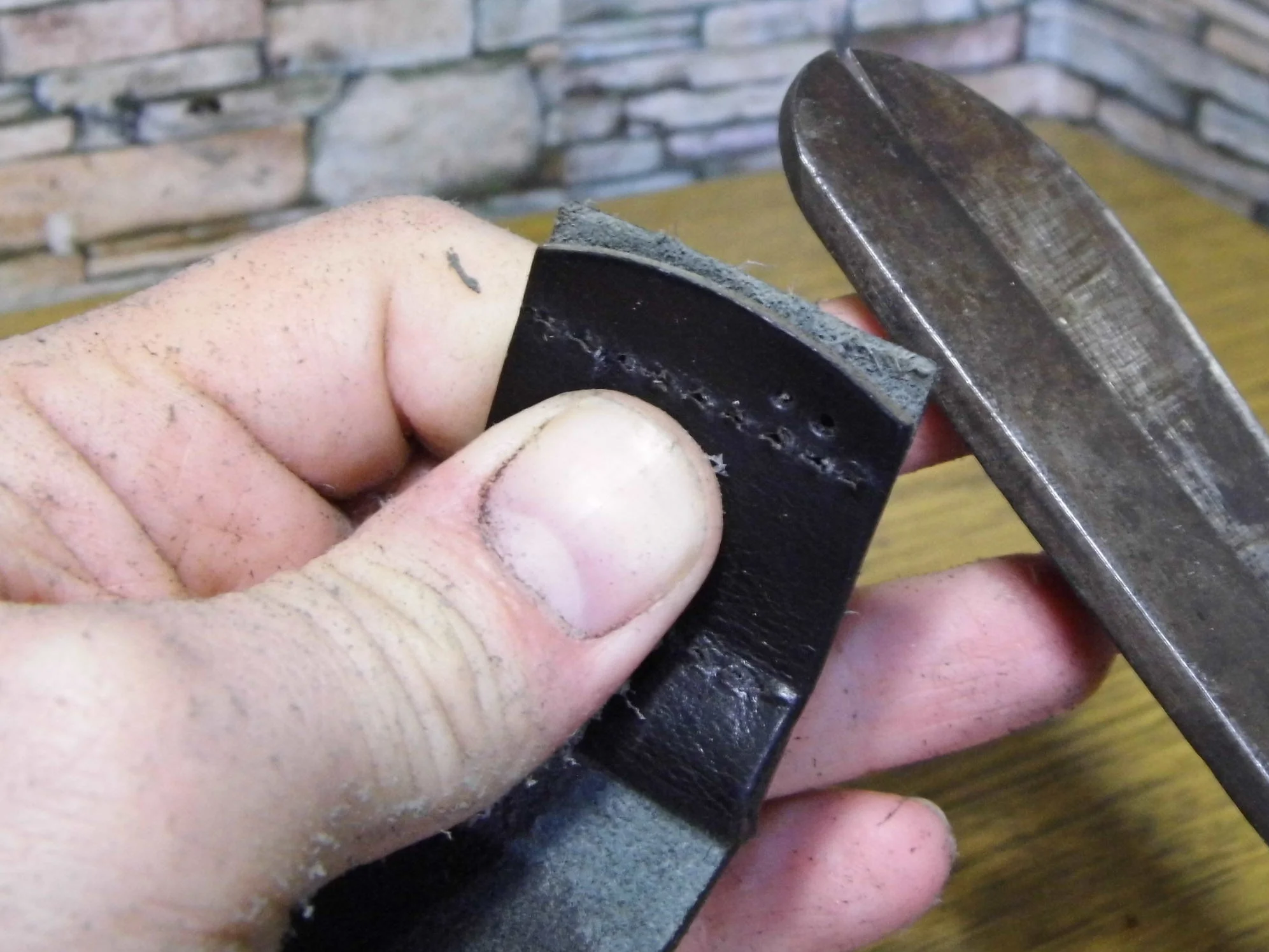 How to cut a belt - My, Belt, Genuine leather belt, Mat, Longpost