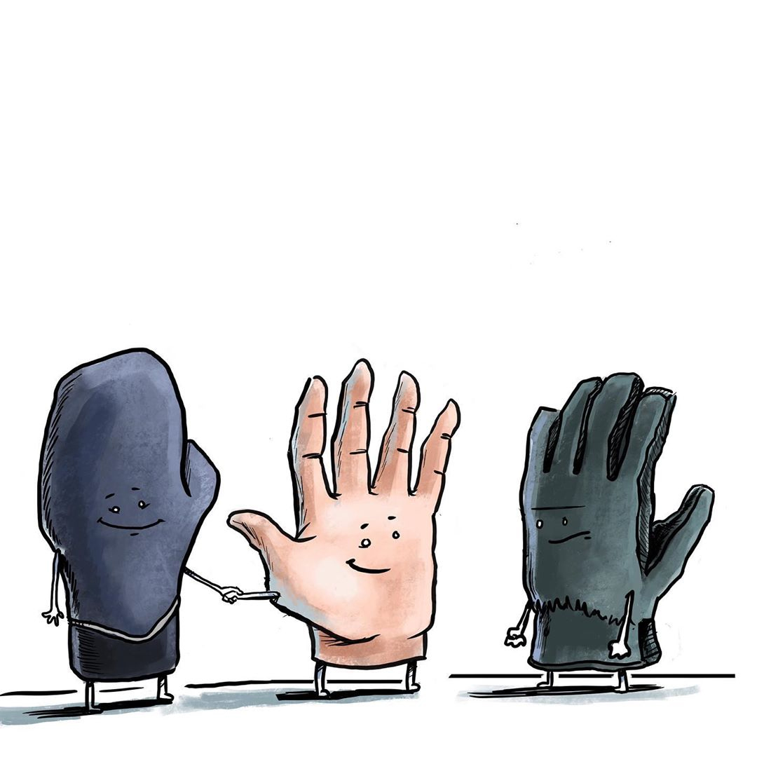 Changes like gloves - Comics, Translated by myself, Humor, Gloves, Mittens, Relationship, Longpost