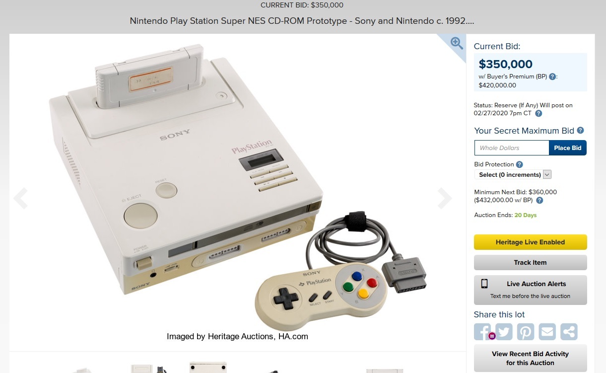 Rare Nintendo Playstation console goes up for auction - Sony, Playstation, Nintendo, Auction