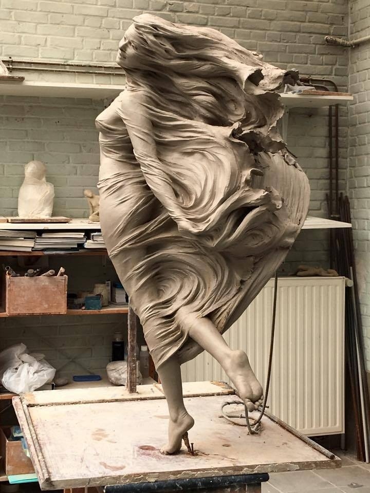 Dynamic work of Chinese sculptor Luo Li Rong - Sculpture, Art, Girls, Longpost