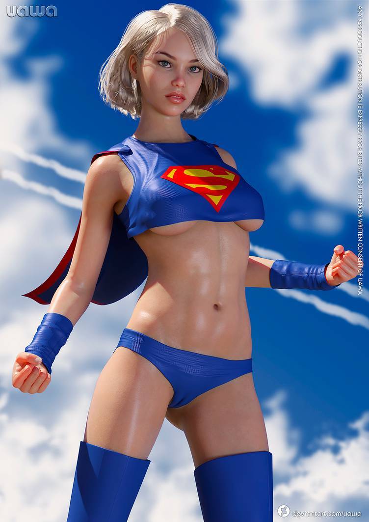 Supergirl - NSFW, Art, 3D modeling, Supergirl, Erotic, Longpost