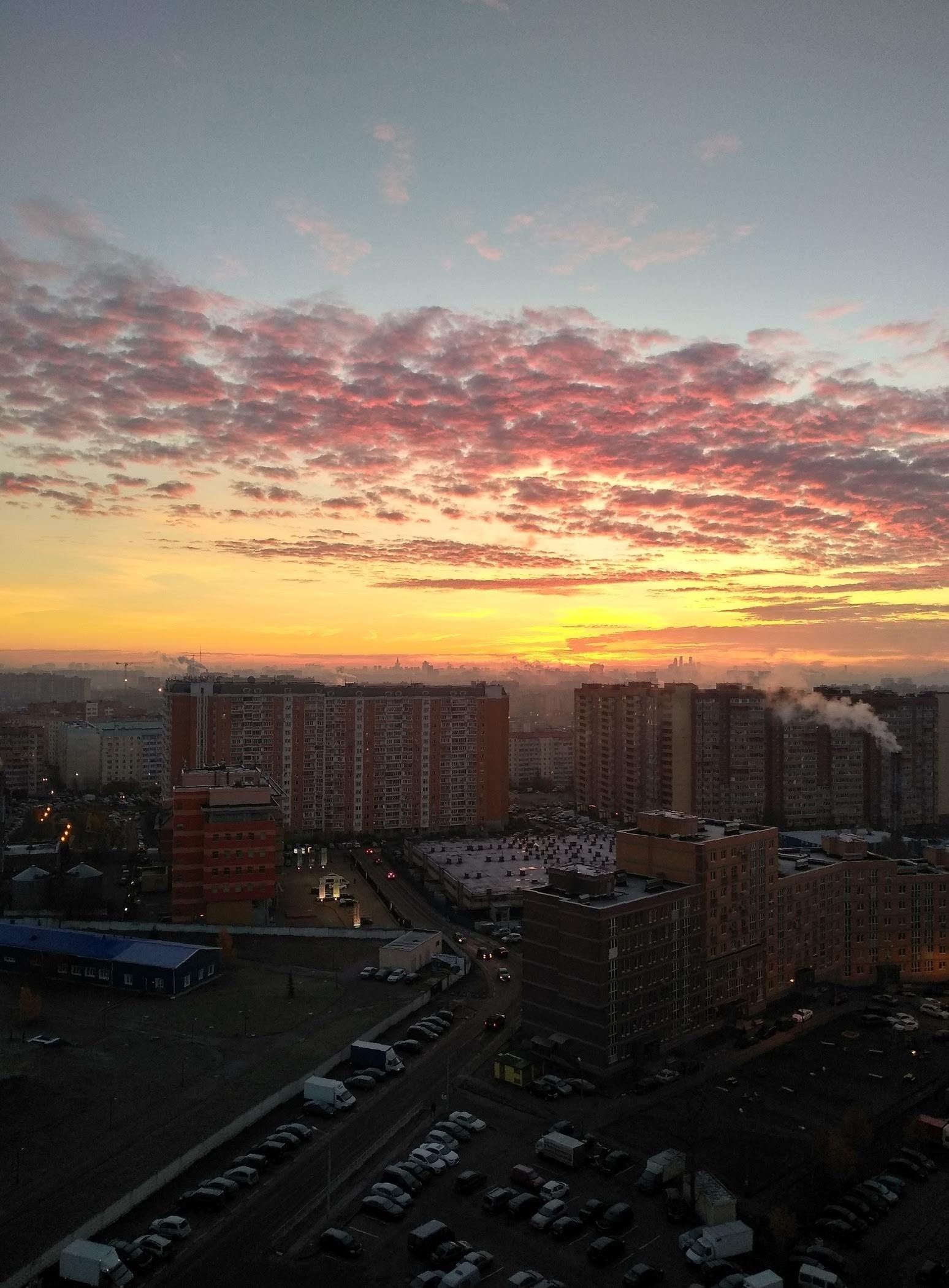 Several Krasnogorsk sunrises - My, The photo, Krasnogorsk, dawn, Photo on sneaker, Longpost