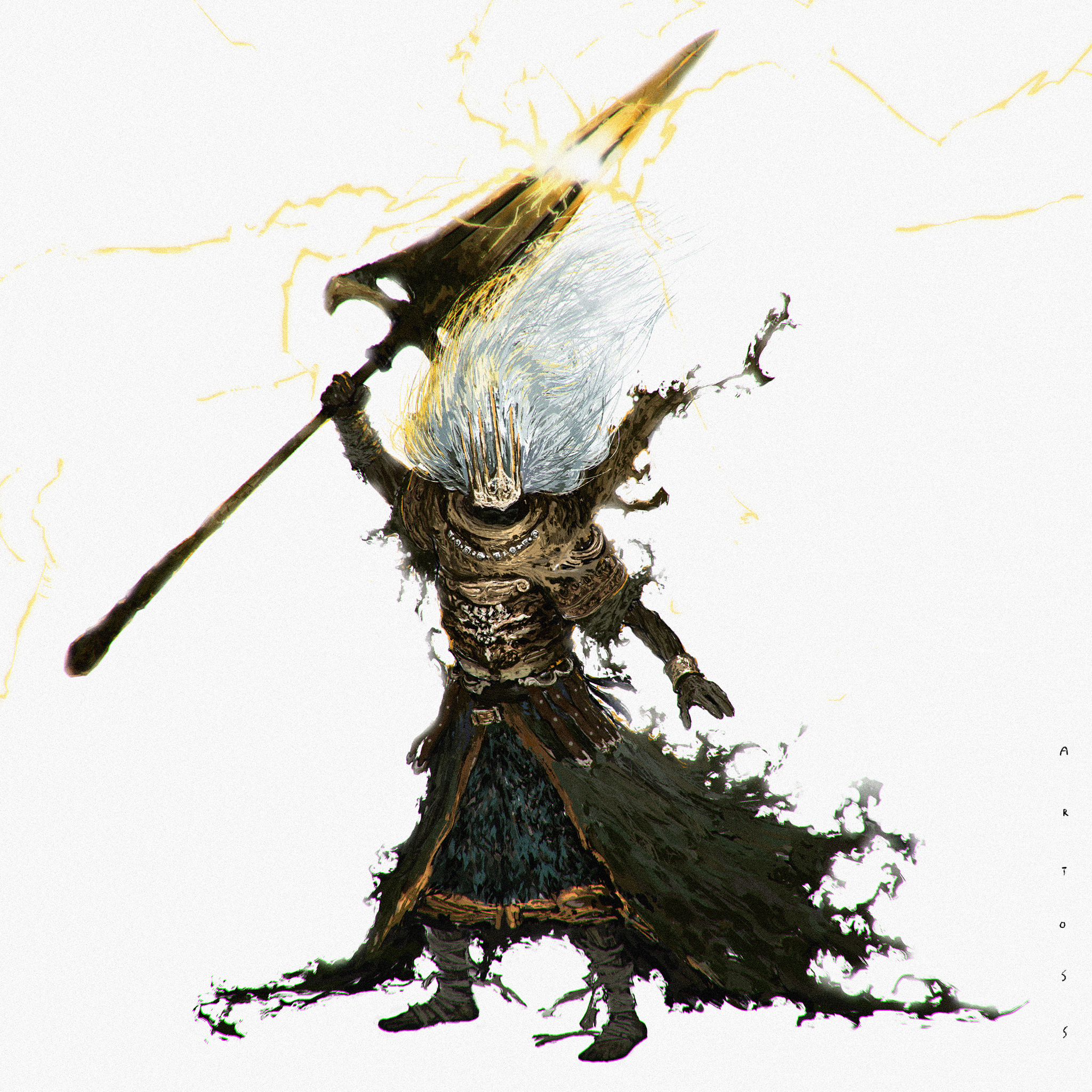 Nameless King - My, Art, Drawing, Digital drawing, Dark souls, Dark souls 3, Creation, Artist