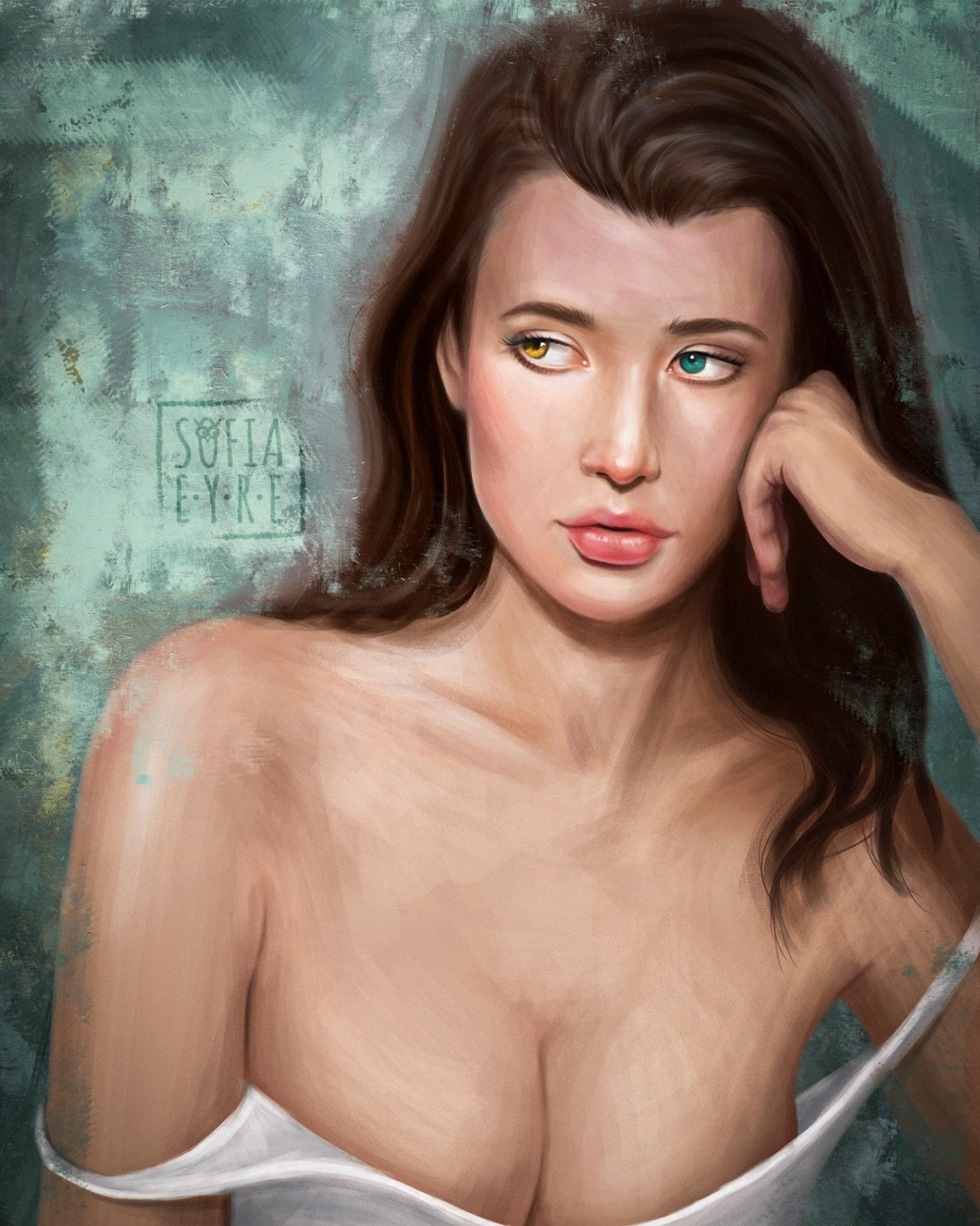 Sara Rose Mcdaniel - My, Girls, Digital drawing, beauty, Video, Longpost