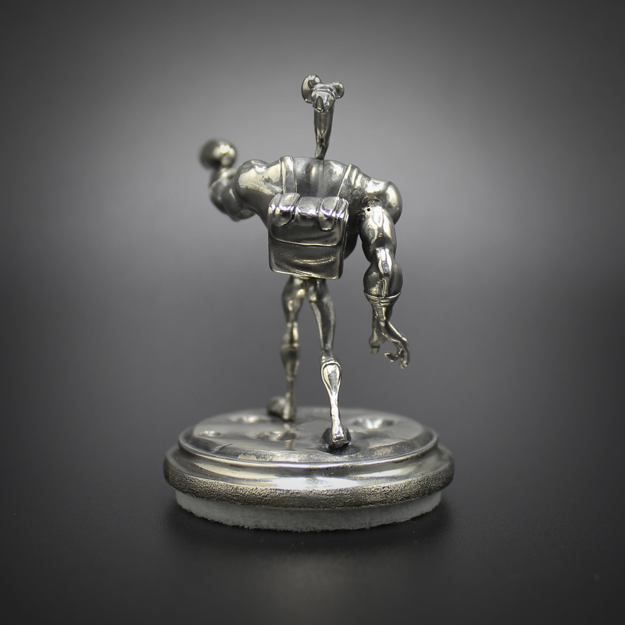 Silverworm Jim <Earthworm Jim> - My, Silver, Jewelcrafting, 3D, Handmade, Figurines, Statuette, Needlework with process, With your own hands, Longpost