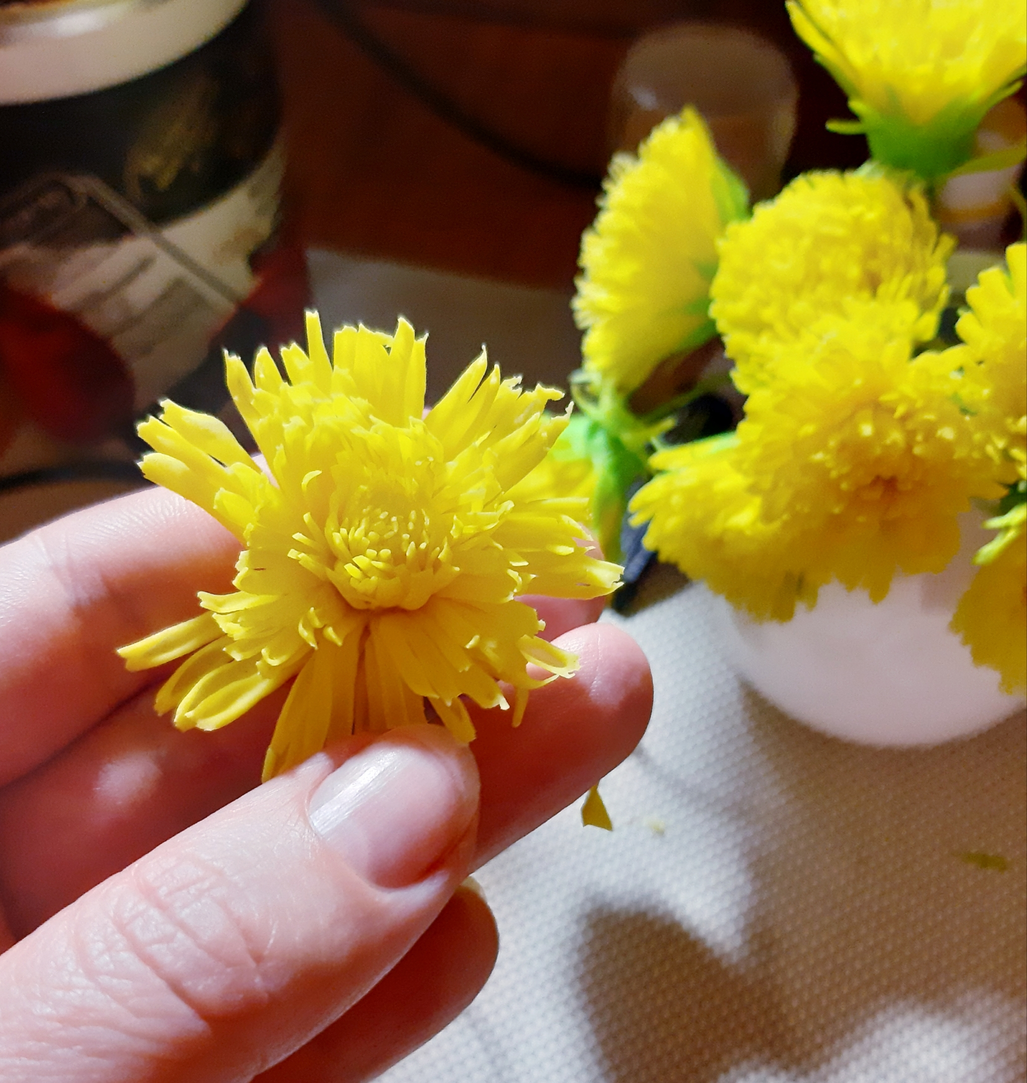 Dandelions, how they are made (or following on from my previous post) - My, Needlework with process, Cold porcelain, Dandelion, Longpost