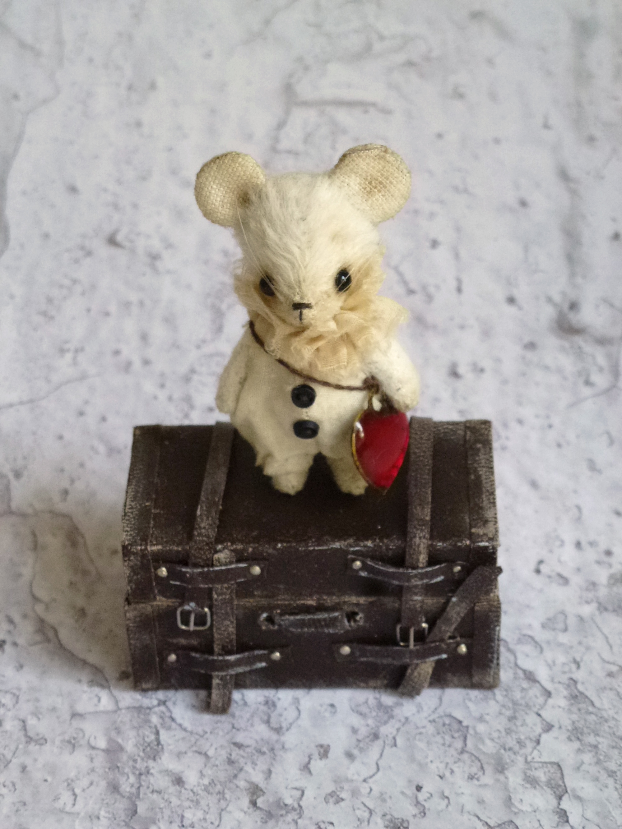 One heart for two. Fairy tale - My, Needlework without process, Mouse, Cats and Mice, Story, Teddy's friends, Collectible figurines, Longpost