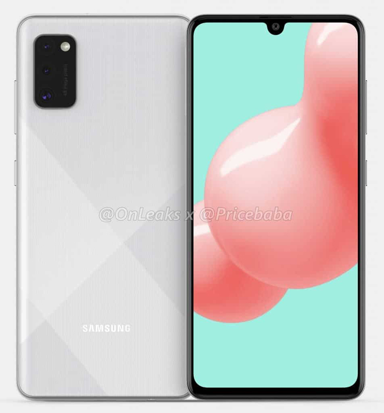 The Samsung Galaxy A41 smartphone with a triple camera poses in renders - Samsung, Samsung Galaxy, Galaxy, Smartphone, Longpost