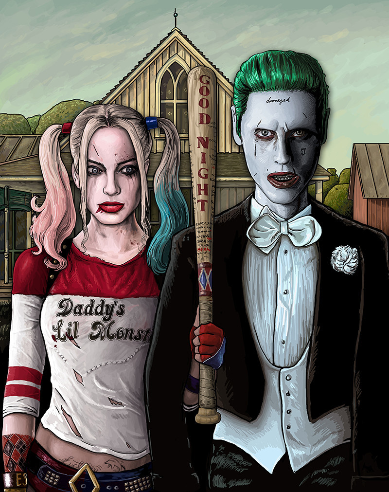 American Gothic by Pawel Hudeczek - Art, Parody, American gothic, Star Wars, Suicide Squad, Jurassic world, Daobiwan, Longpost