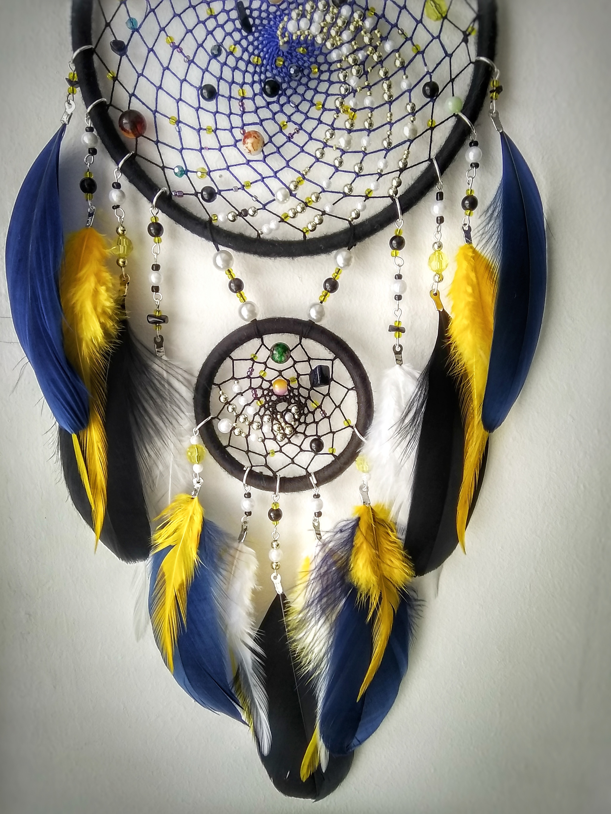 Dreamcatcher Universe - My, Dreamcatcher, Space, Needlework without process, Handmade, With your own hands, The photo, Hobby, Longpost