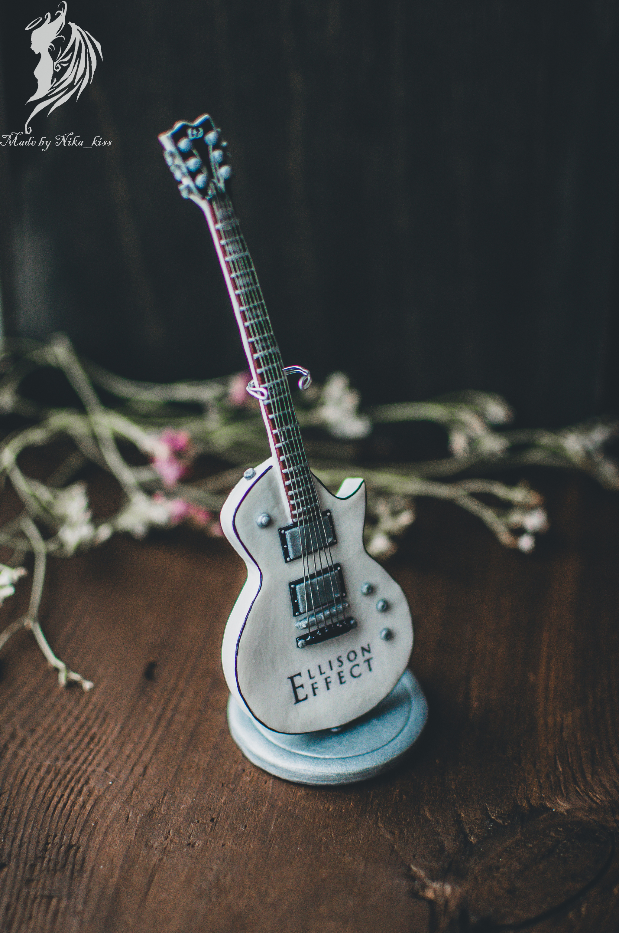 Guitar LTD EC-1000 made of polymer clay - My, Polymer clay, Handmade, Longpost, Guitar, Needlework without process, Nika_kiss