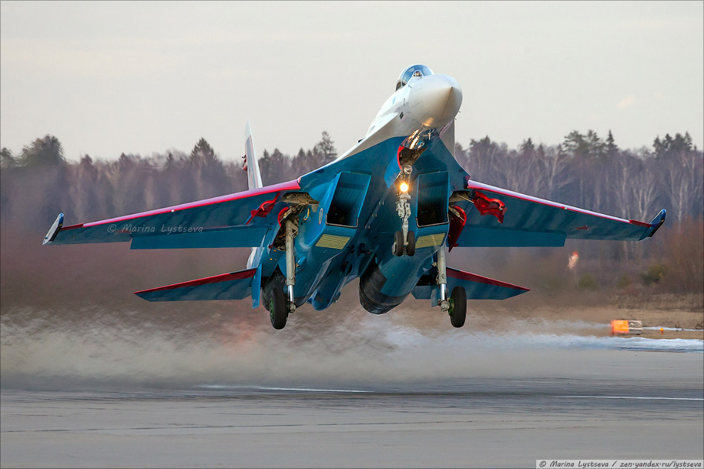 “Russian Knights” on the new Su-35S in Kubinka - Fighter, Airplane, Army, Russia, Drying, Longpost