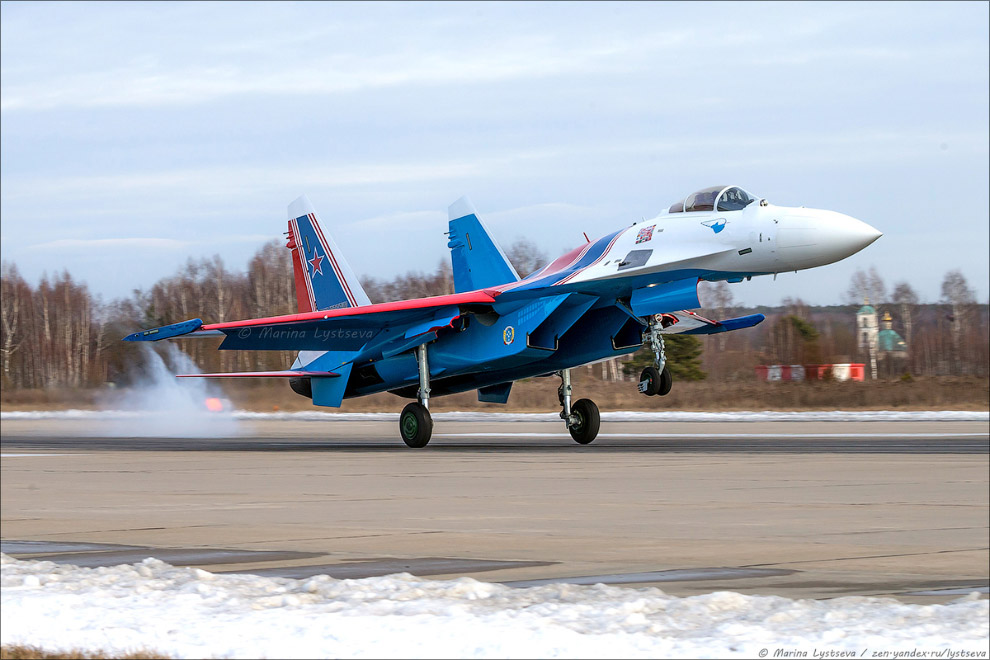 “Russian Knights” on the new Su-35S in Kubinka - Fighter, Airplane, Army, Russia, Drying, Longpost