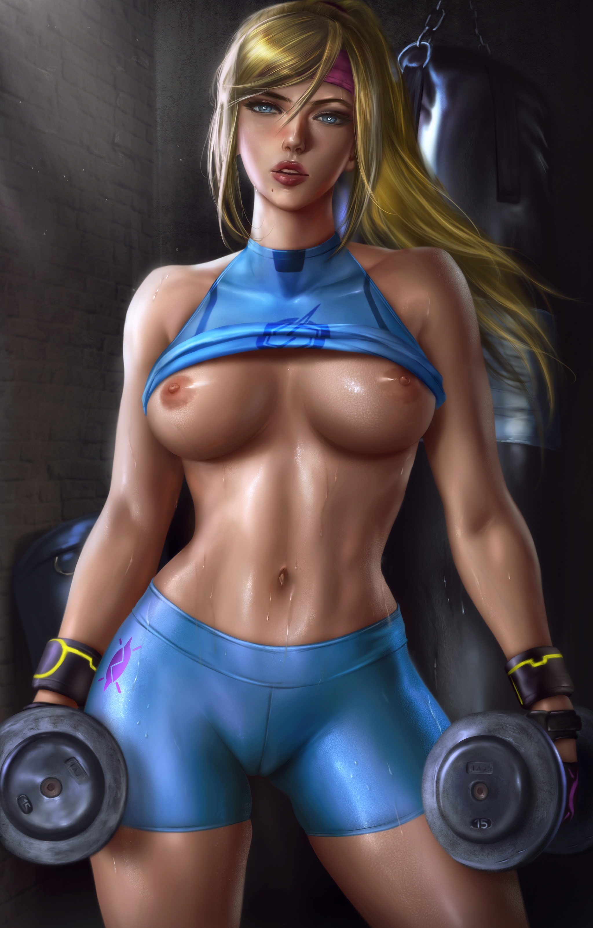 Samus Aran - NSFW, Logan cure, Metroid, Samus aran, Games, Art, Erotic, Longpost