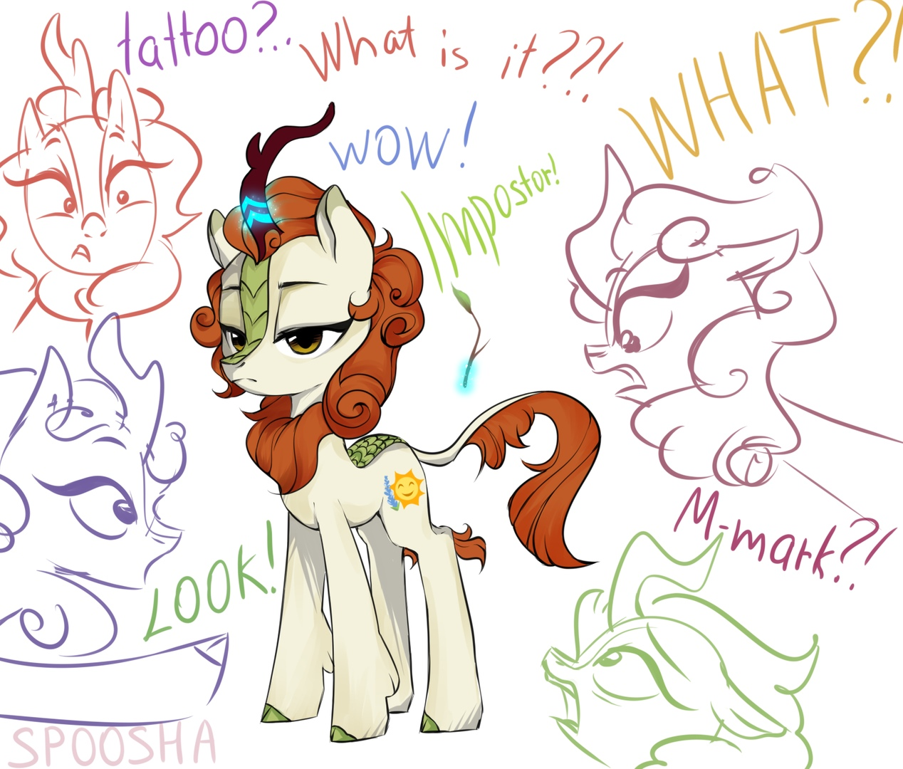 Ого! Что это у тебя? Тату? - My Little Pony, MLP Kirin, Autumn Blaze