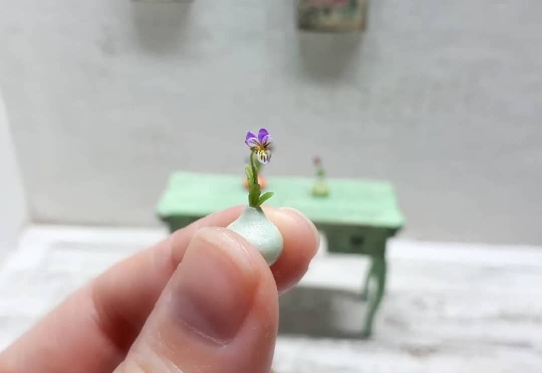 Spring mood. Flowers in miniature - My, Miniature, Flowers, Needlework without process, Polymer clay, Cold porcelain, Longpost