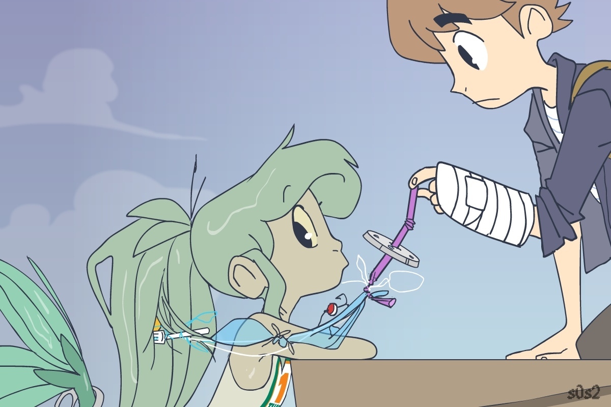 There's something tangled in your hair... - Comics, The Little Trashmaid, Mermaid, S0s2, Longpost