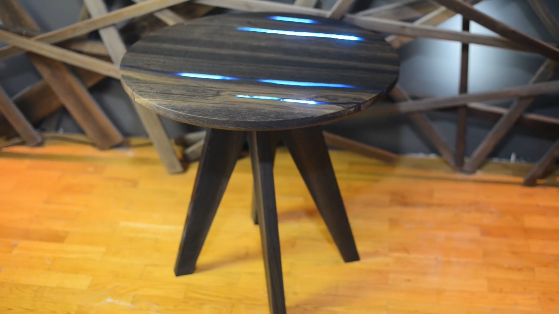 Making a table out of epoxy and Tesla coils - My, Epoxy resin, With your own hands, Furniture, Electronics, Tree, Video, Longpost, Needlework with process