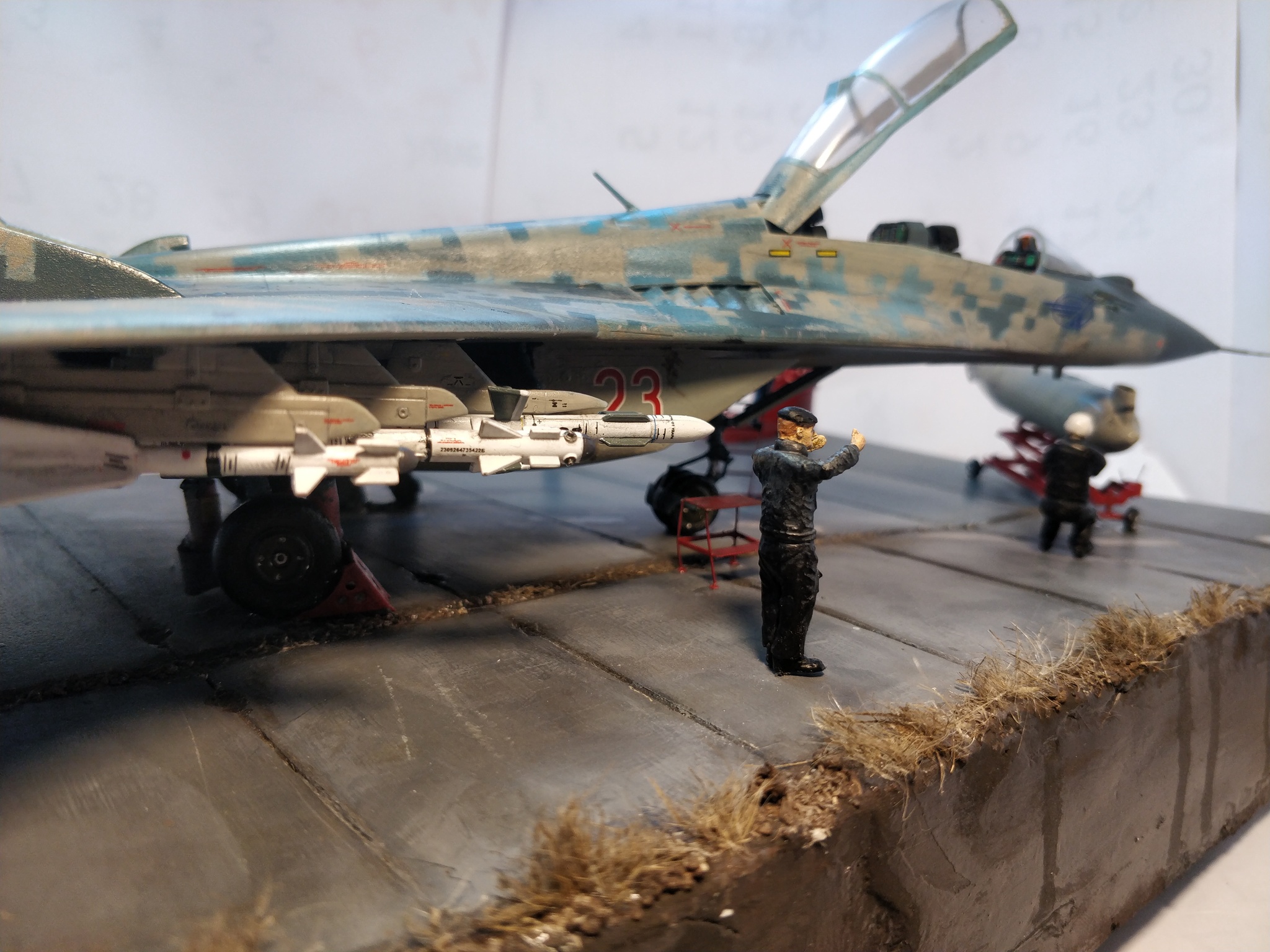 Mig-29ub and Yak-1b were crushed - My, Modeling, Stand modeling, MiG-29, Yak-1, Video, Longpost