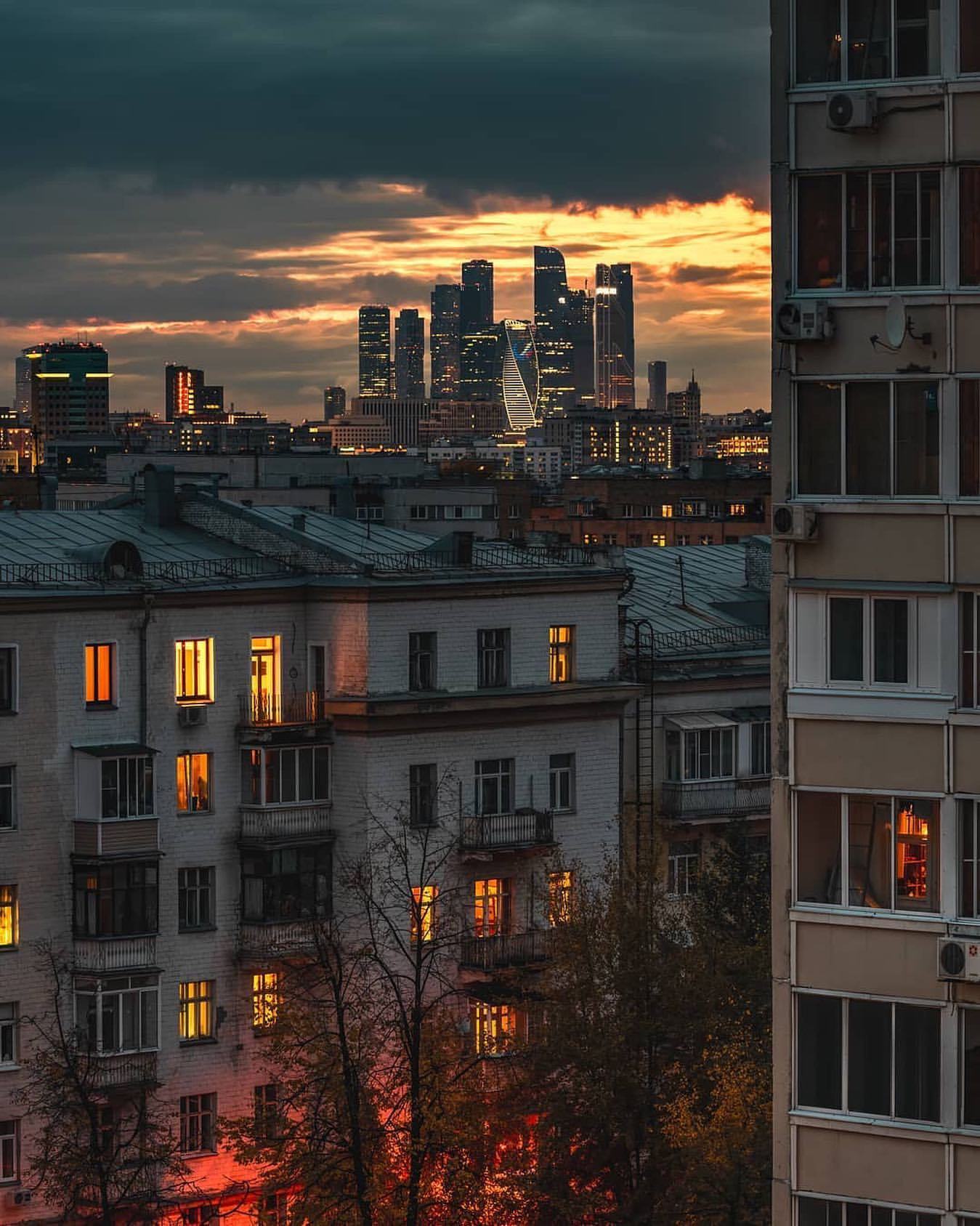 Moscow at sunset - Moscow, Sunset, The photo