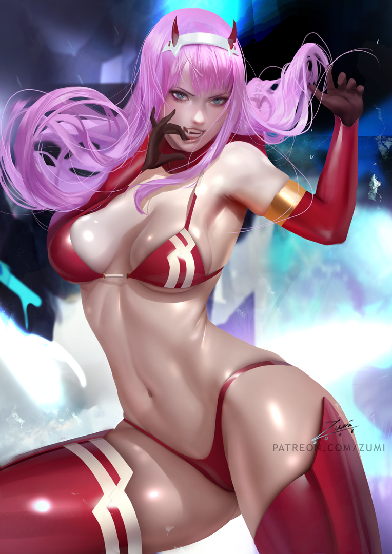 Zero Two - NSFW, Anime, Art, Drawing, Anime art, Zero two, Darling in the Franxx, Erotic, Zumidraws, Longpost