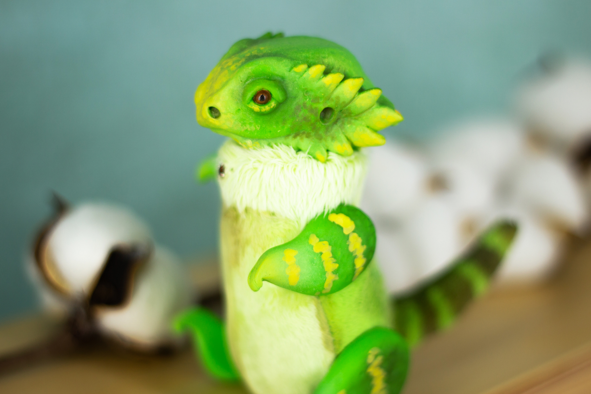 Lizard - My, Needlework without process, Mixed media, Lizard, Bearded dragon, Toys, Longpost