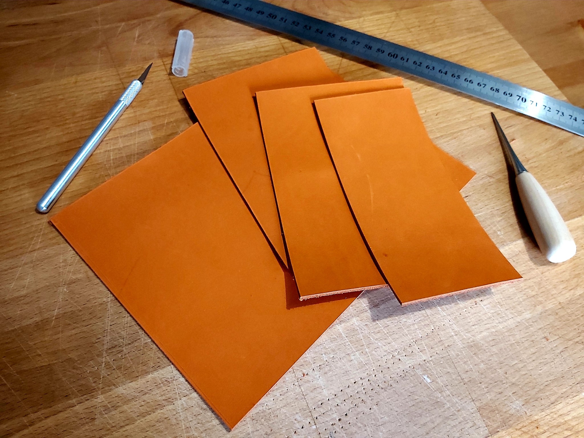 DIY leather document holder - My, Natural leather, With your own hands, Longpost