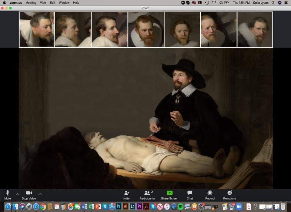 Дистанционное обучение по мотивам картины Рембрандта Урок анатомии  доктора Тульпа | Пикабу