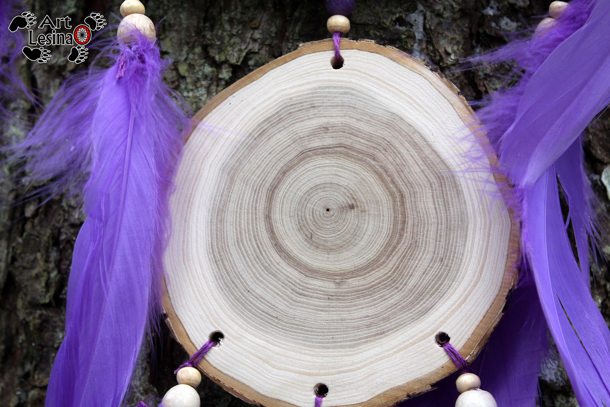 Dream catcher with pebbles and larch cut - My, Dreamcatcher, Needlework without process, Needlework, Amulet, Natural stones, Longpost