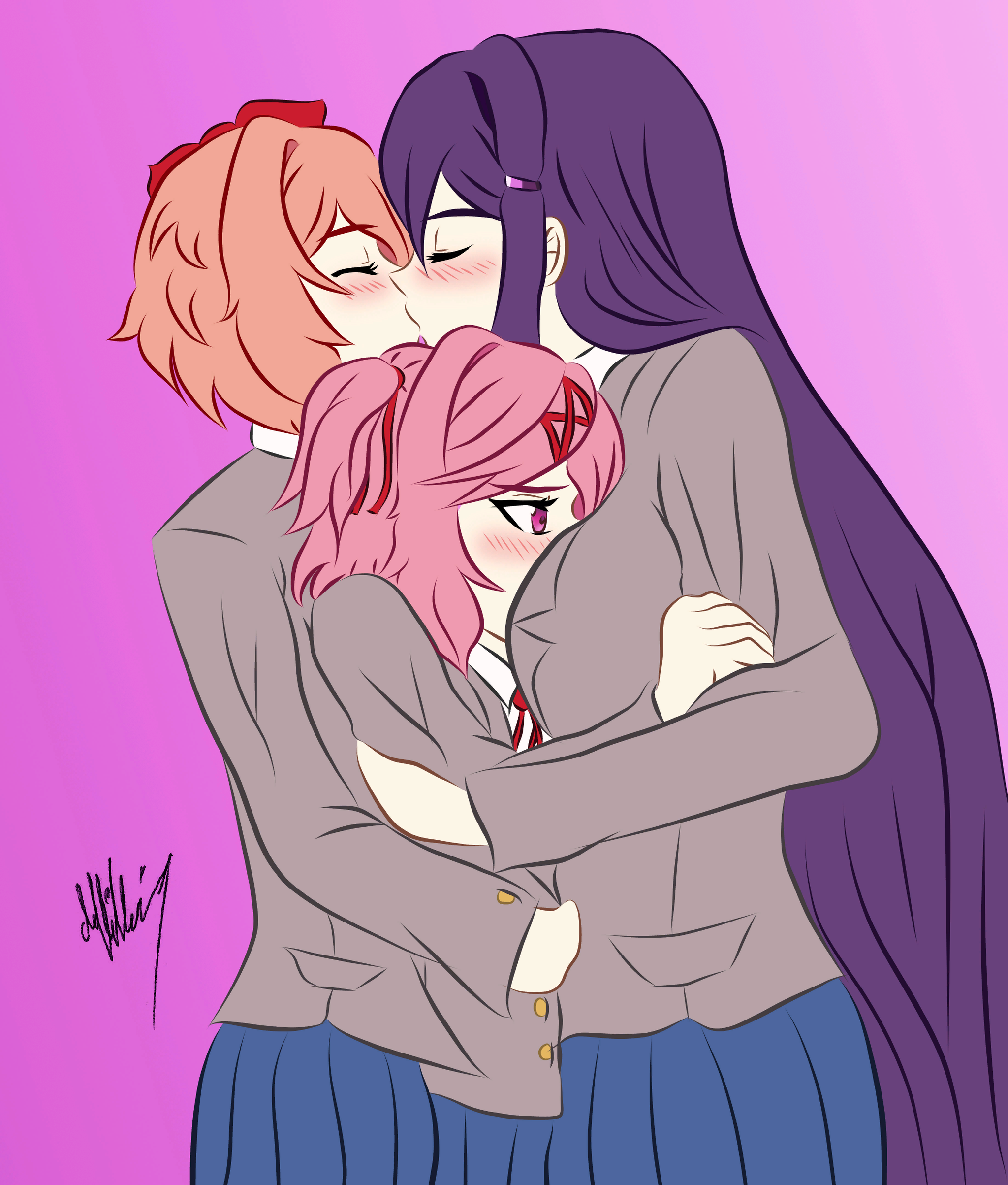 Tsundere Sandwich - Doki Doki Literature Club, Sayori, Natsuki, Yuri DDLC, ...