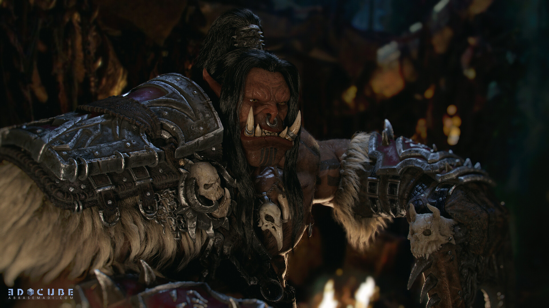 Hellscream - Art, Fan art, Draenor, Grommash Hell's Creek, Orcs, 3D, World of warcraft, Longpost