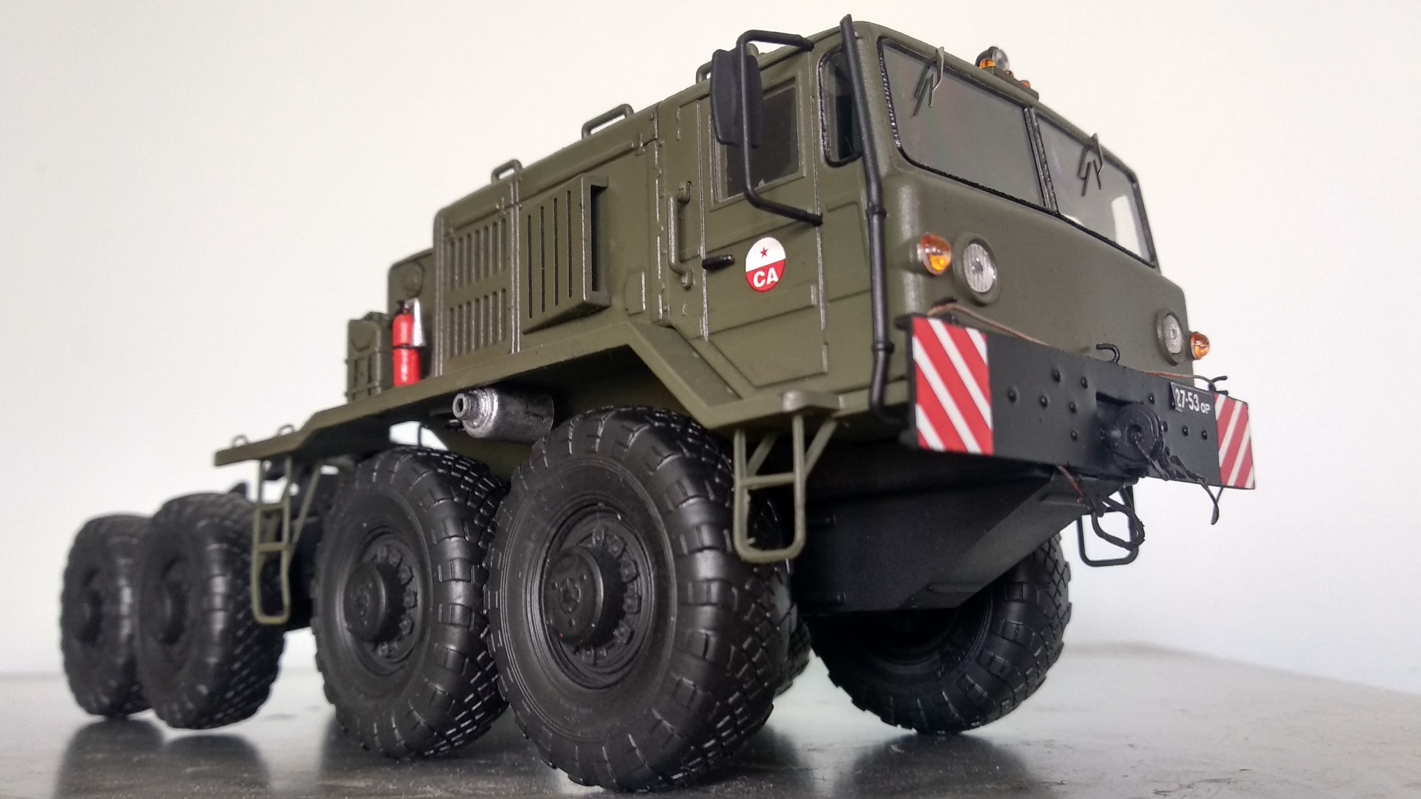 Completed a scale model of MAZ 537 in 1:43 scale - My, Modeling, Stand modeling, Scale model, Military equipment, Armored vehicles, Longpost