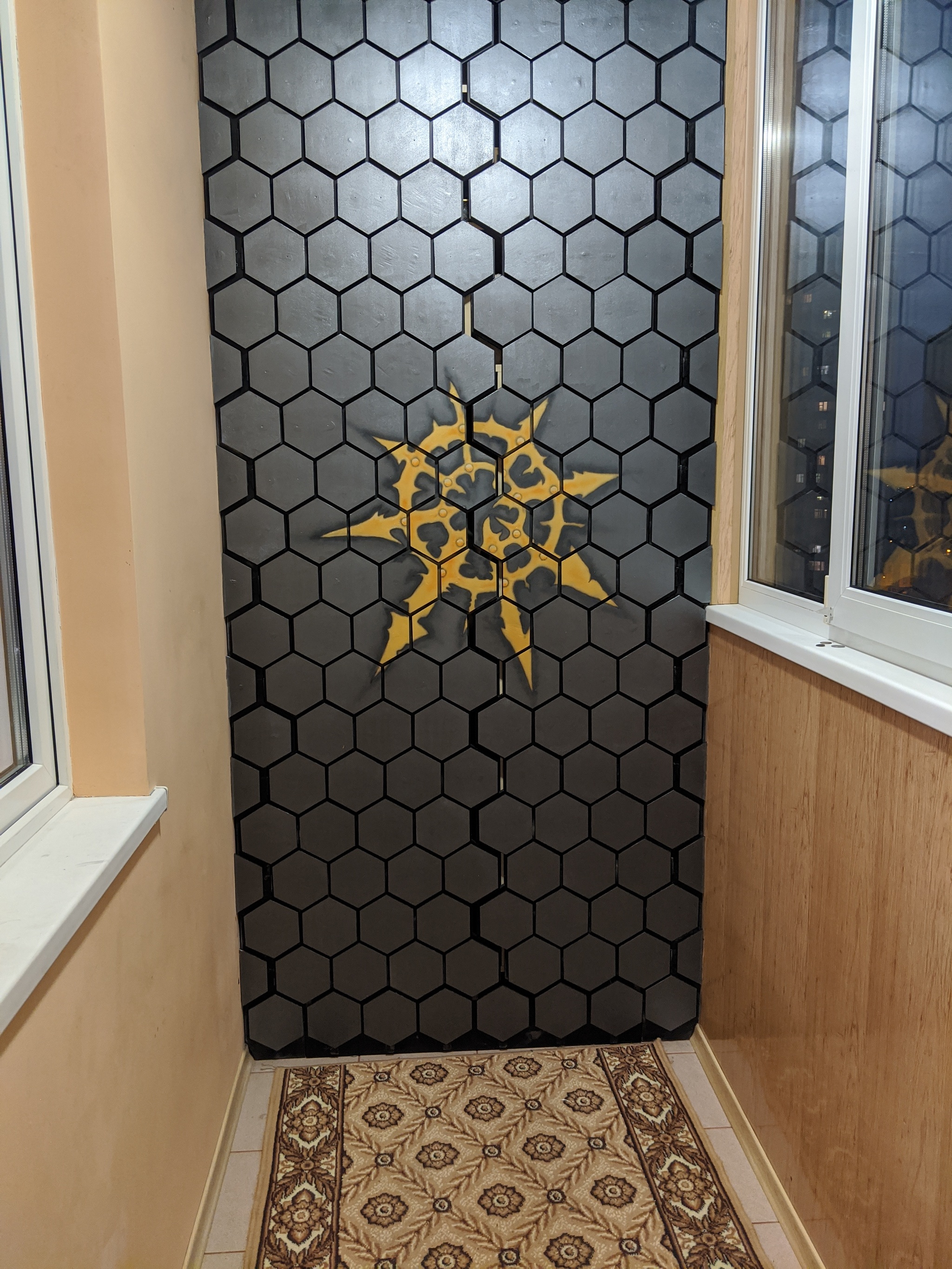 Chaosite Hexo Cabinet - My, Better at home, Closet, Hexagon, Needlework with process, Warhammer 40k, Longpost