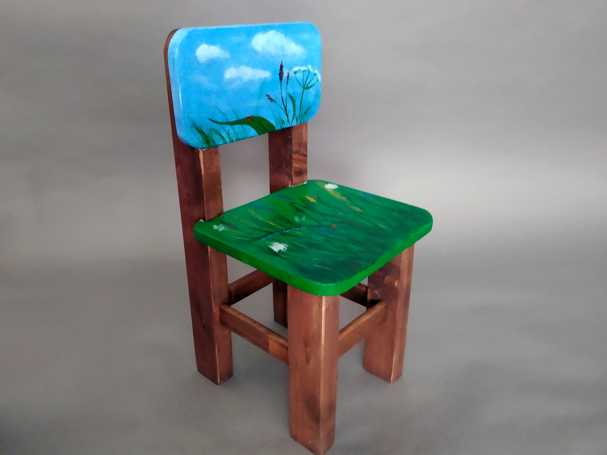 Children's furniture with acrylic painting - My, With your own hands, Furniture, Acrylic, Longpost, Children's furniture, Needlework without process