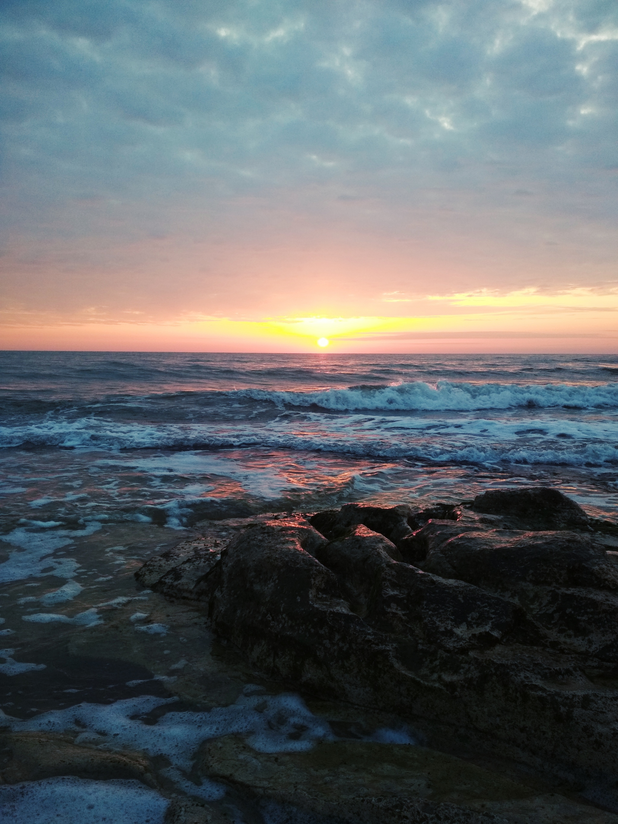 Dawn on the Caspian Sea 2.0 - My, Caspian Sea, dawn, Mobile photography, Beautiful view, Longpost