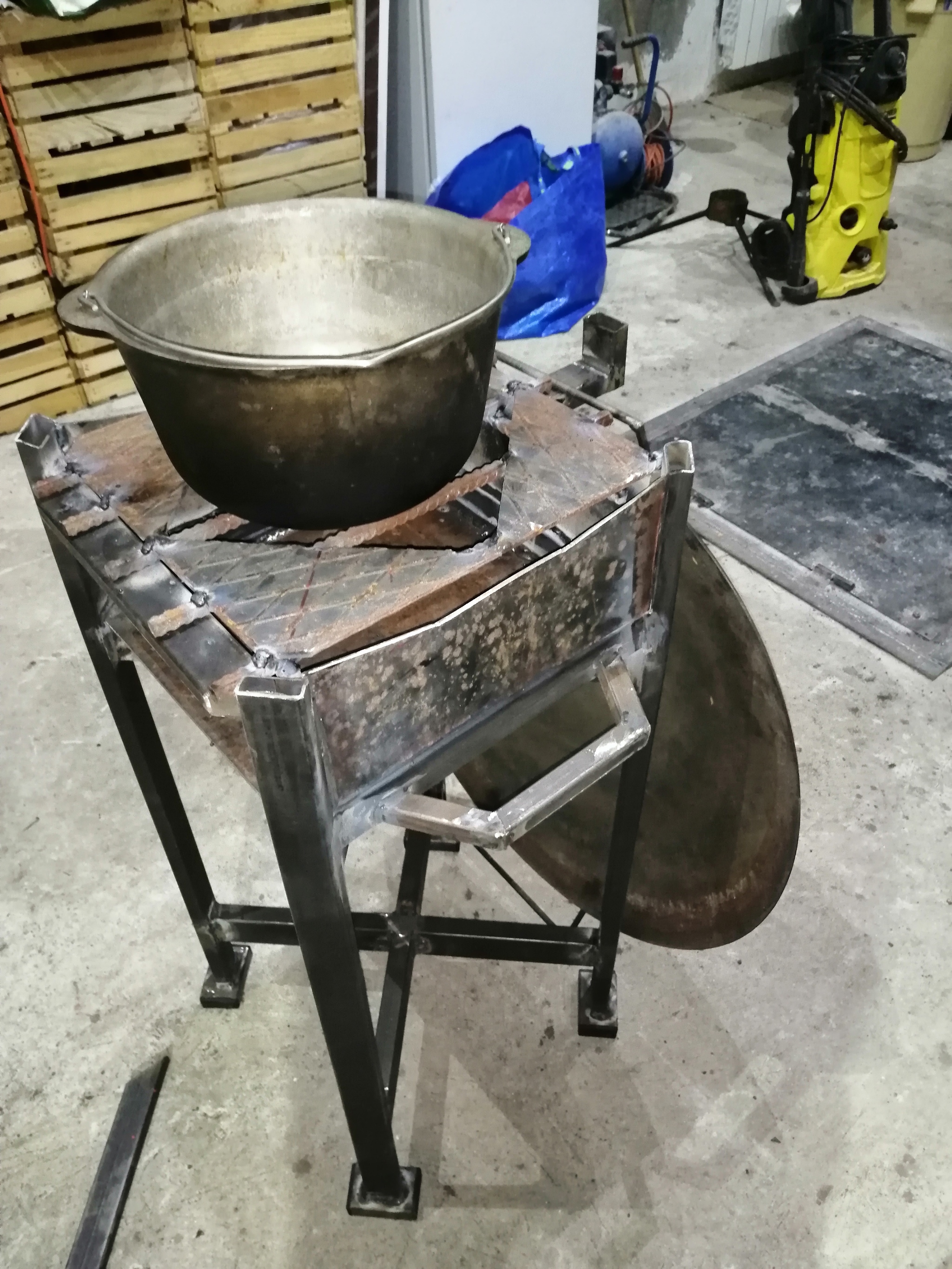 A real machine operator's frying pan - version two - My, I share, Welding, With your own hands, Rukozhop, Brazier, Longpost, Needlework with process