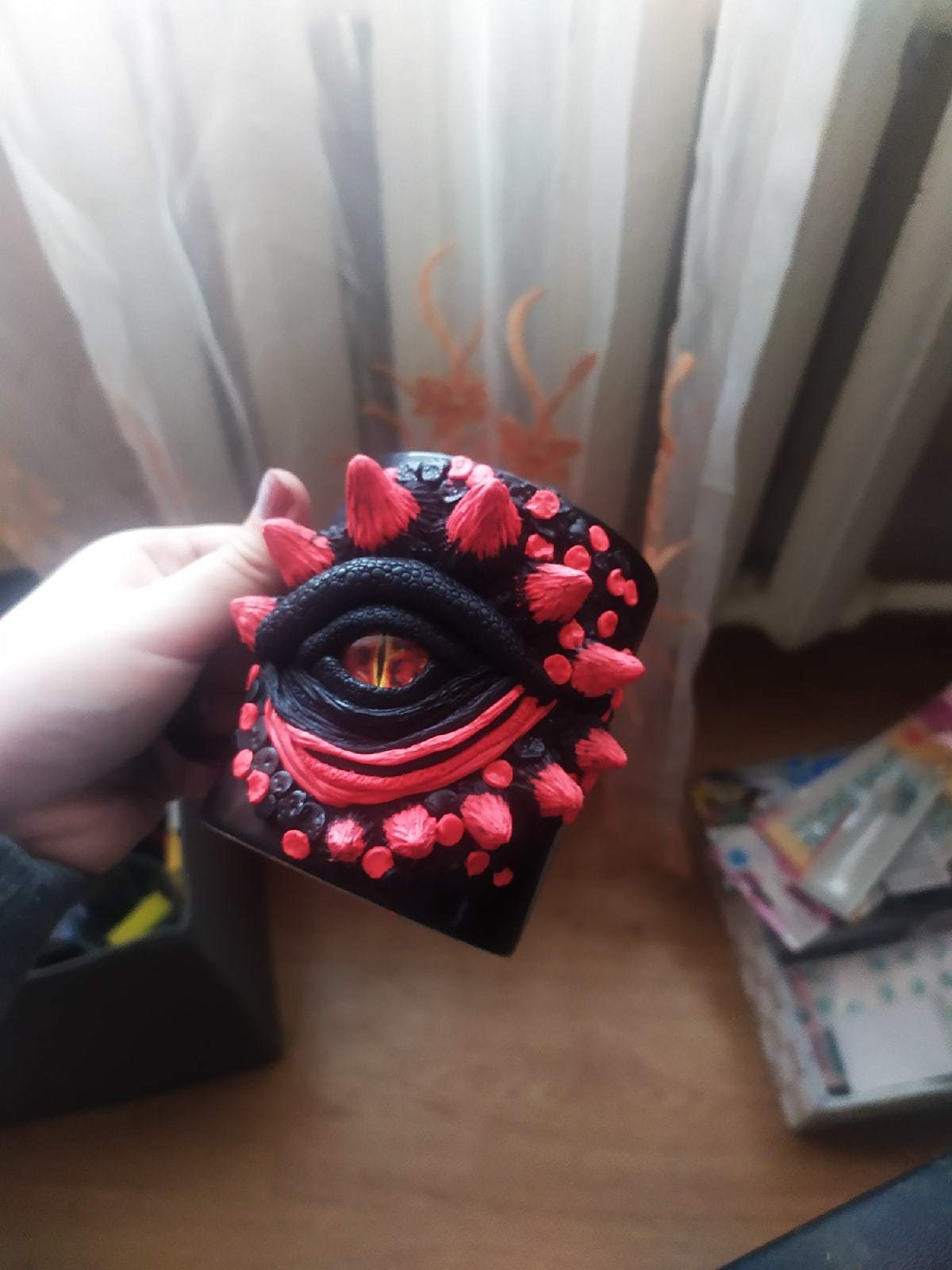 The third one went - My, Polymer clay, Eye of the Dragon, The Dragon, Handmade, Fantasy, Needlework without process, With your own hands, Longpost