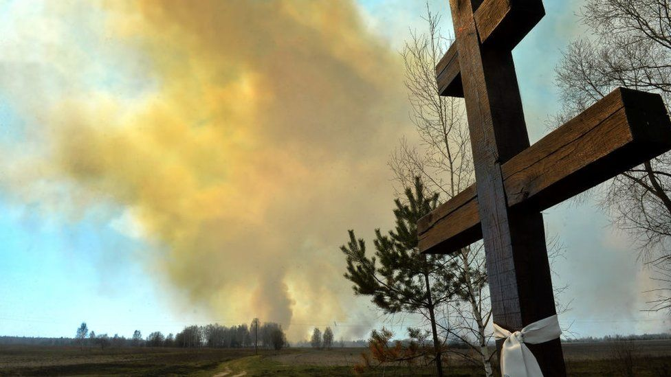 Fires currently raging in the Chernobyl Zone - Chernobyl, Fire, Video, Longpost