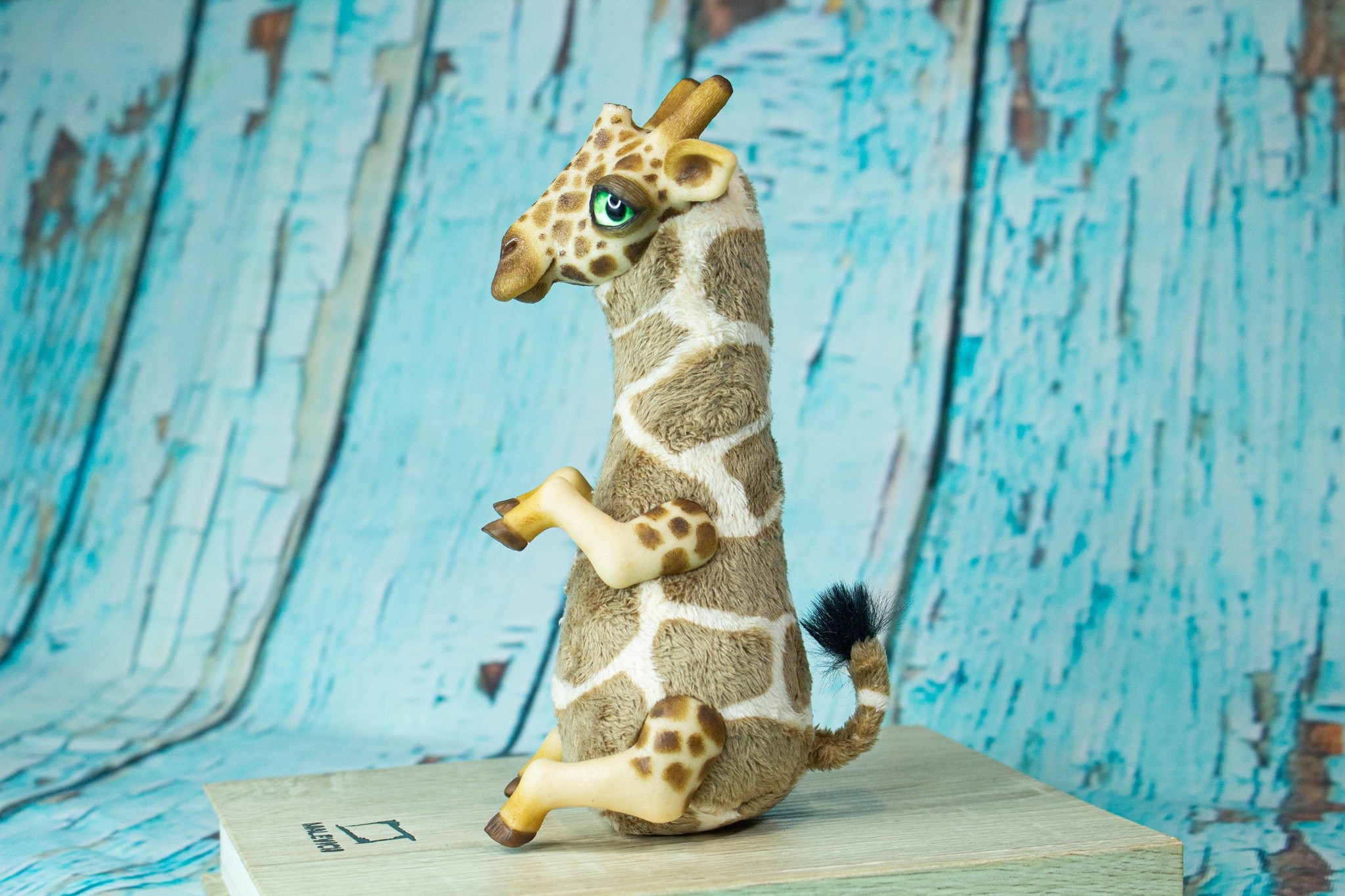 Giraffe - My, Giraffe, Author's toy, Polymer clay, Needlework without process, Longpost