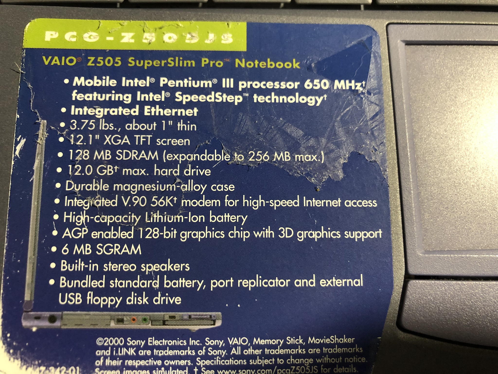 Sony Vaio Z505 - My, Sony vaio, Notebook, Old iron, Computer hardware, Longpost