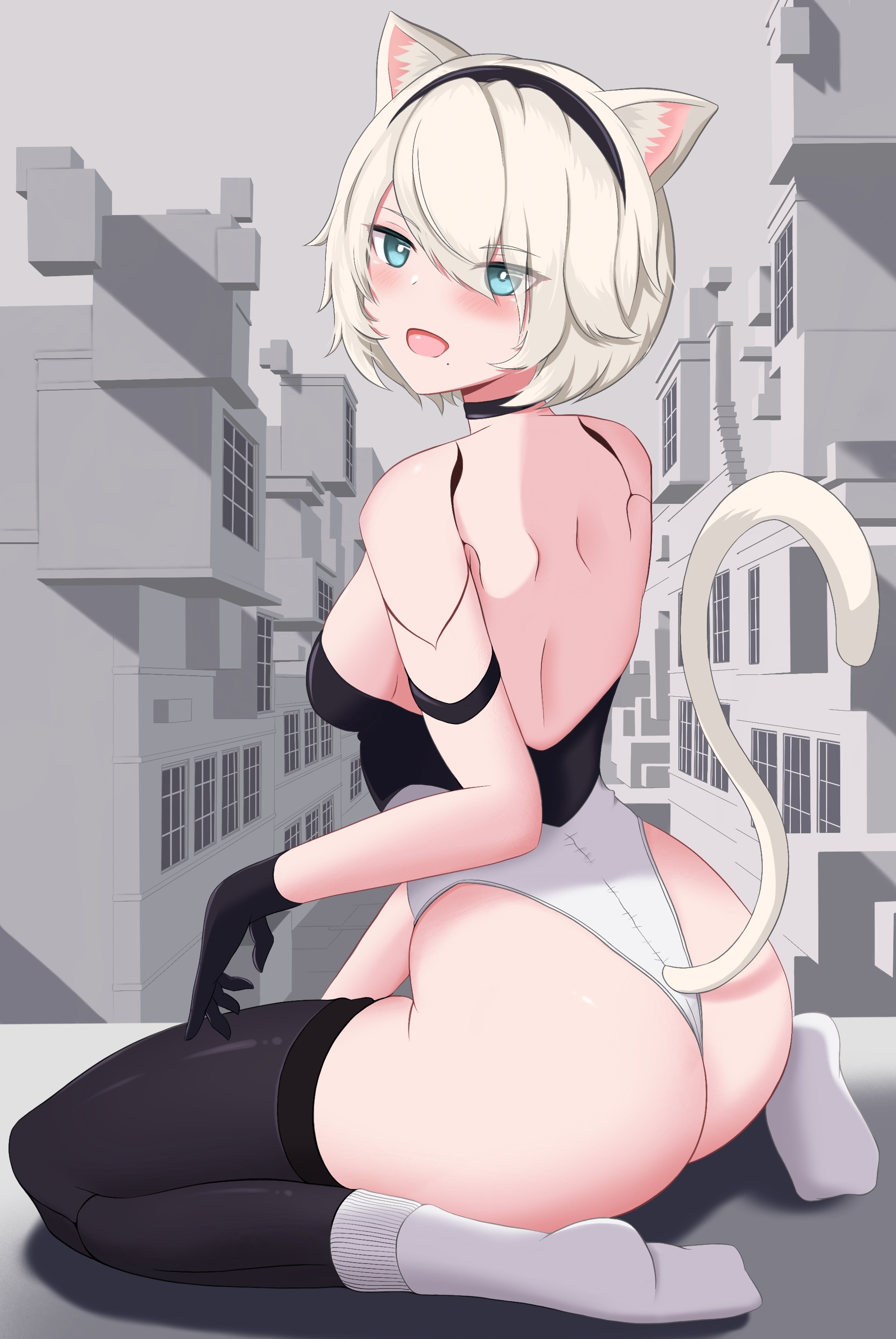 Nier - NSFW, Games, NIER Automata, Yorha unit No 2 type B, Art, Neko, Anime, Anime art, Animal ears