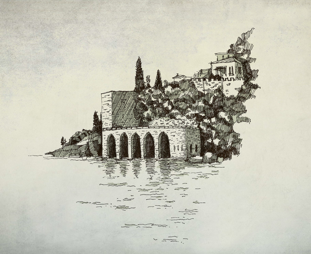 Alanya - My, Turkey, North Ossetia Alania, Graphics, Pen drawing, Digital drawing, Lighthouse, Fortress, Longpost